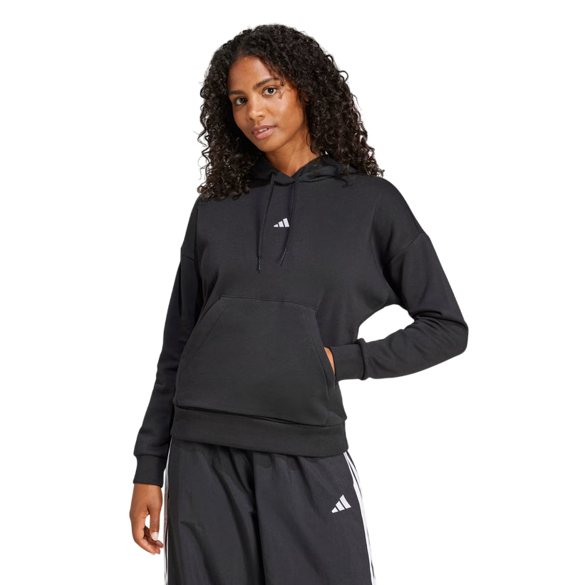 Adidas Felpa da donna cappuccio Essentials Small Logo Feel Cozy JN1861 nero