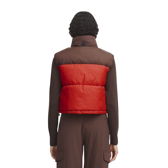 b.young short women's vest jacket Bomina col Wasitcoat 20813371 202174 coffee-chocolate