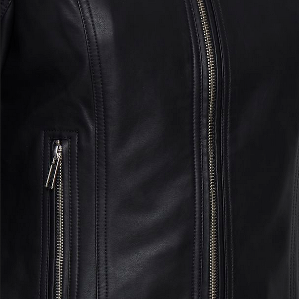 b.young women's eco-leather jacket Byacom 20809396 200451 black