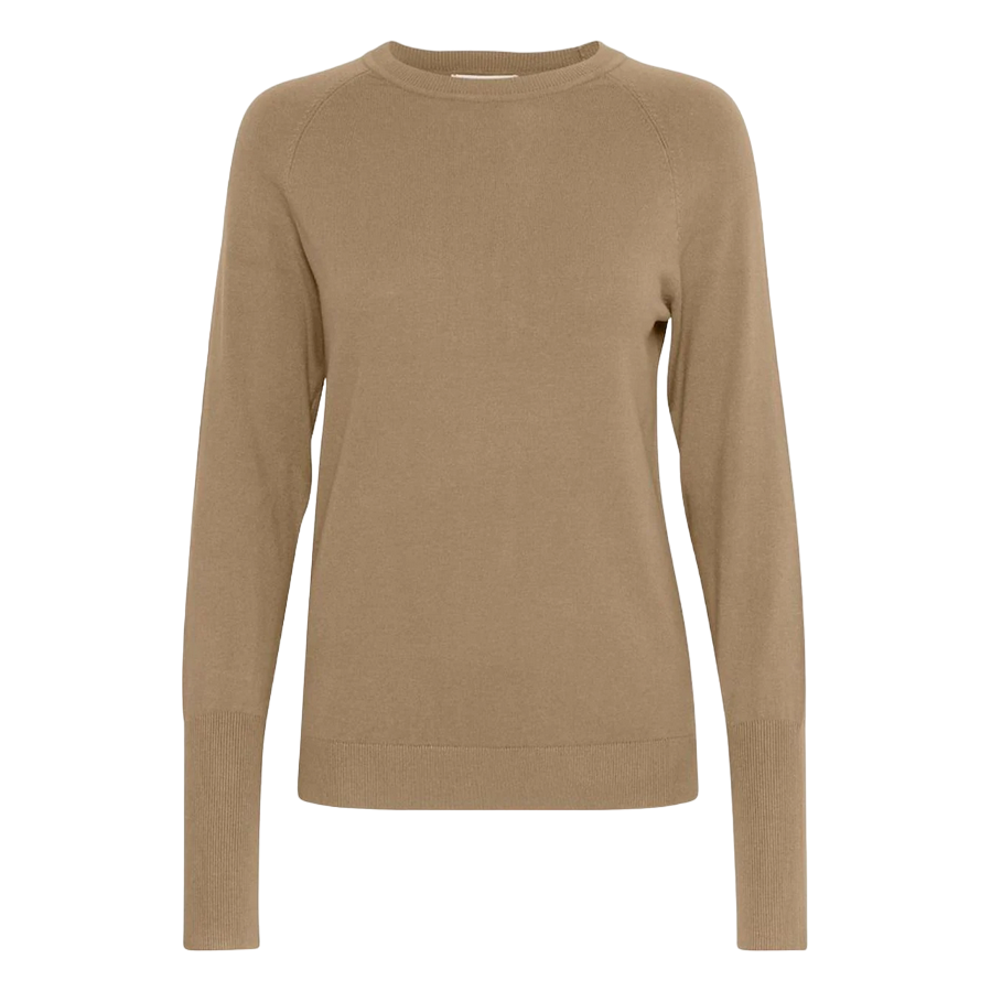 b.young maglia girocollo da donna BYmmorla long cuff 20815301 1713141 corteccia