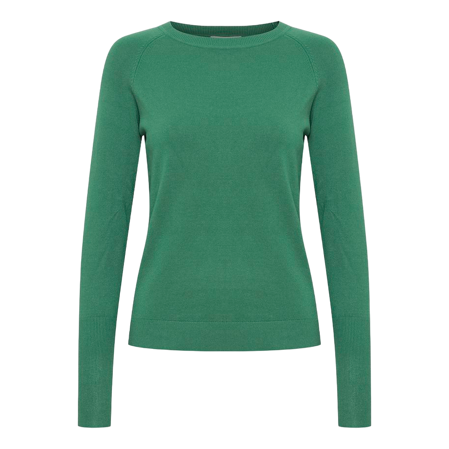 b.young maglia girocollo da donna BYmmorla long cuff 20815301 186018 verde