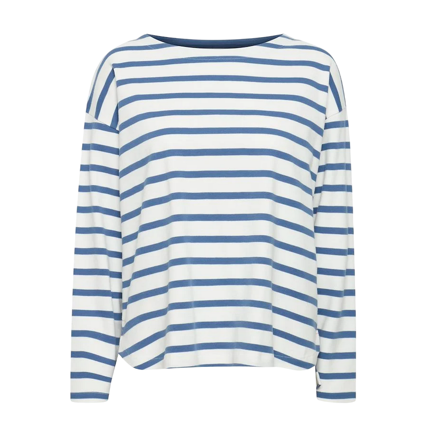 b.young women's striped sweater Byramsi 20814422 200450 white-blue