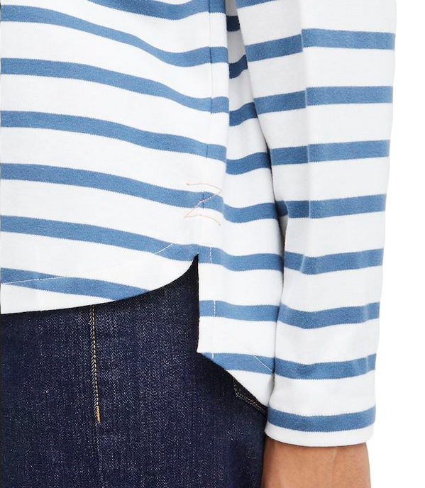 b.young women's striped sweater Byramsi 20814422 200450 white-blue