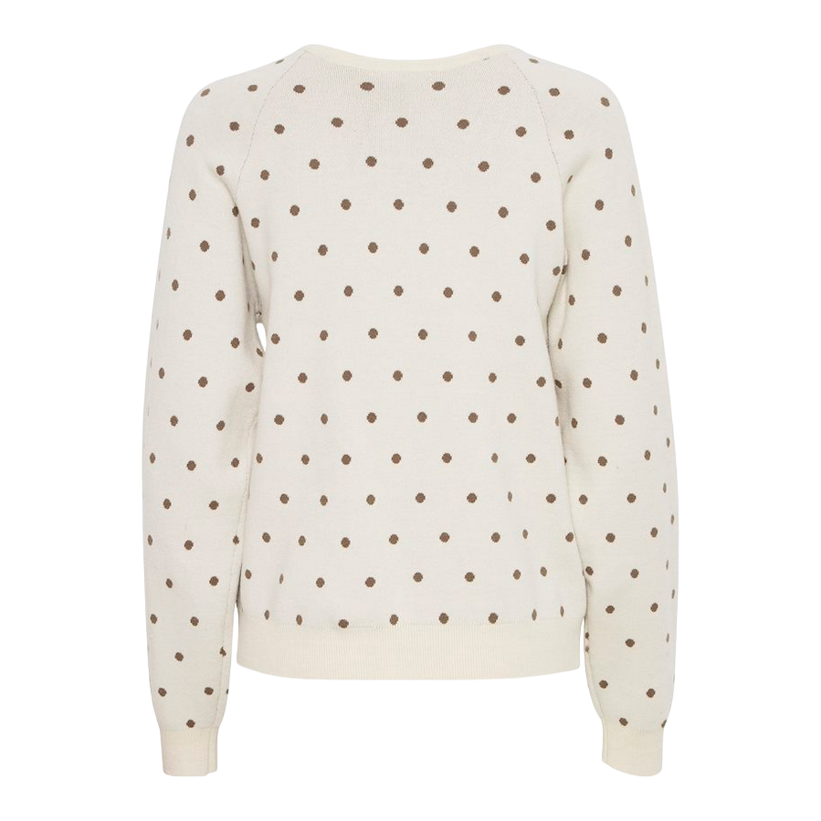 b.young maglione girocollo da pois da donna Bymiran dot Jumper 20815262 1306051 betulla