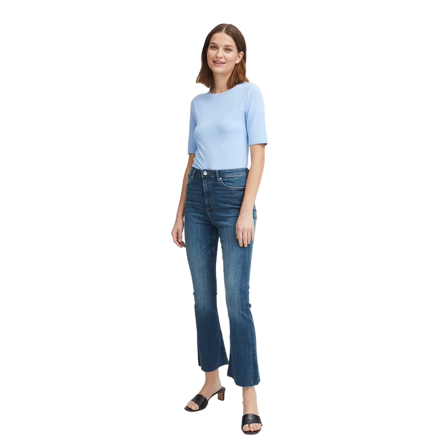 b.young women's flared jeans trousers LOLA LUNI 20814291 200461 medium blue