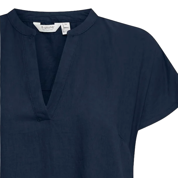 b.young women's dress with V-neck Byfalakka 20811336 194020 blue
