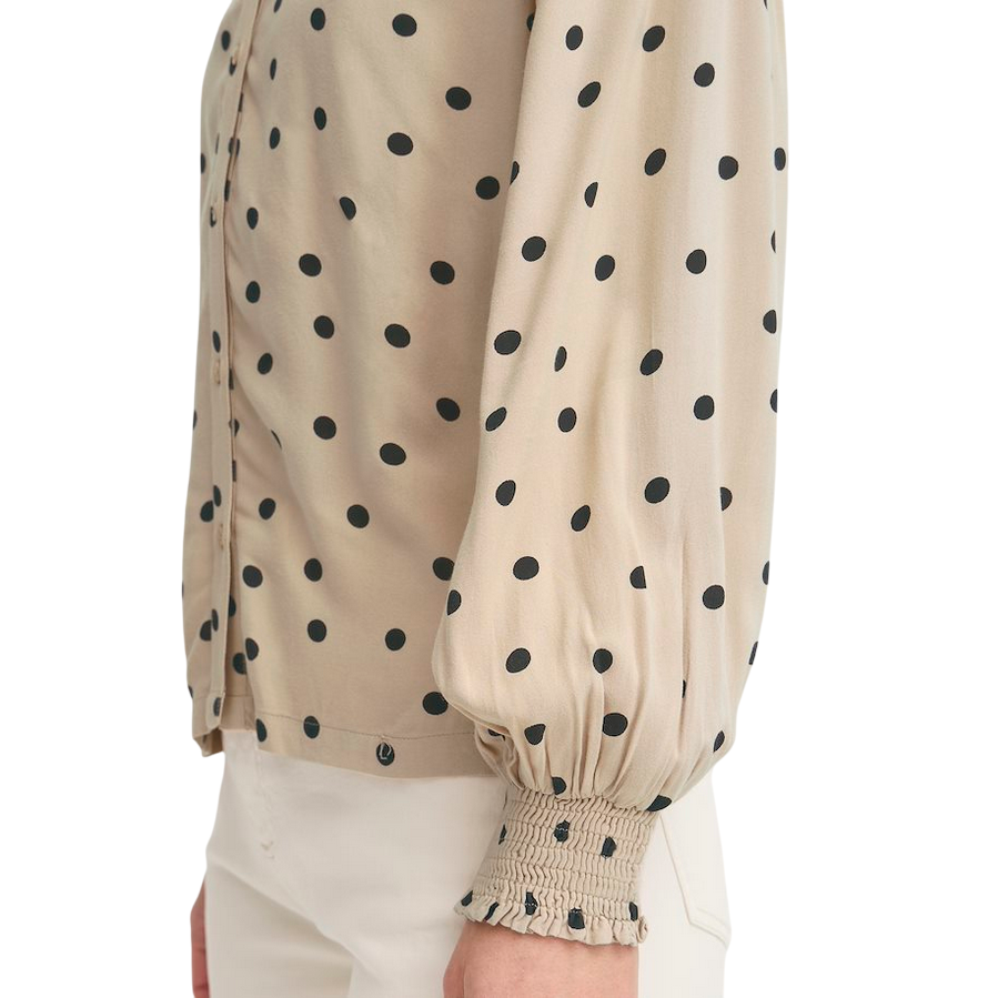b young camicia manica lunga da donna a pois Josa 20816238 204100 nocciola