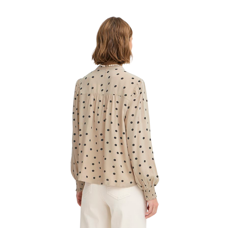 b young camicia manica lunga da donna a pois Josa 20816238 204100 nocciola