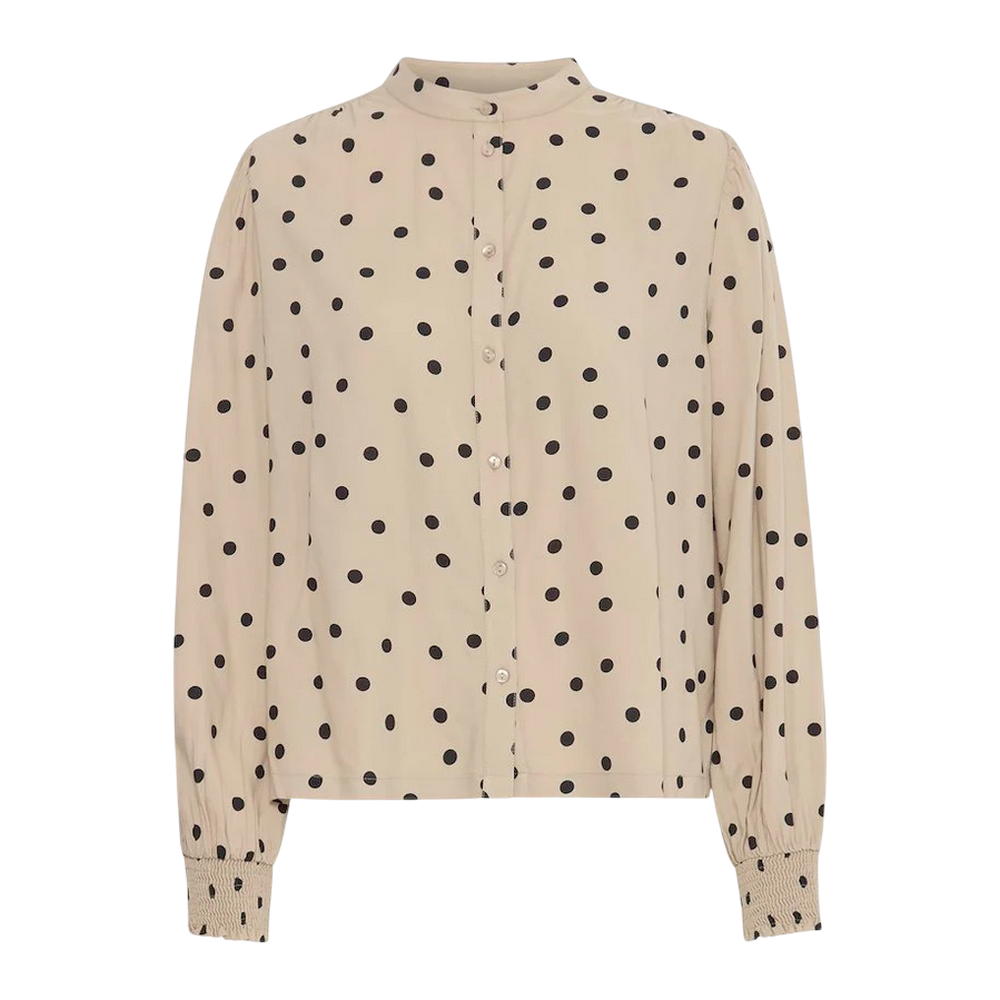 b young camicia manica lunga da donna a pois Josa 20816238 204100 nocciola