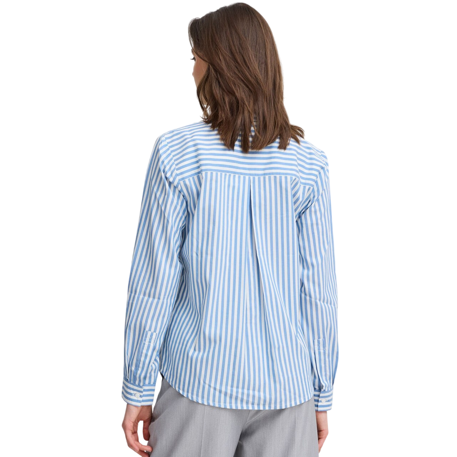 b young camicia manica lunga da donna a righe Byhetila 20815257 203988 bianco