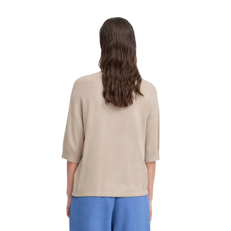 b young maglietta a righe con manica 3/4 da donna Bymmorla 20814397 20814397 ecru