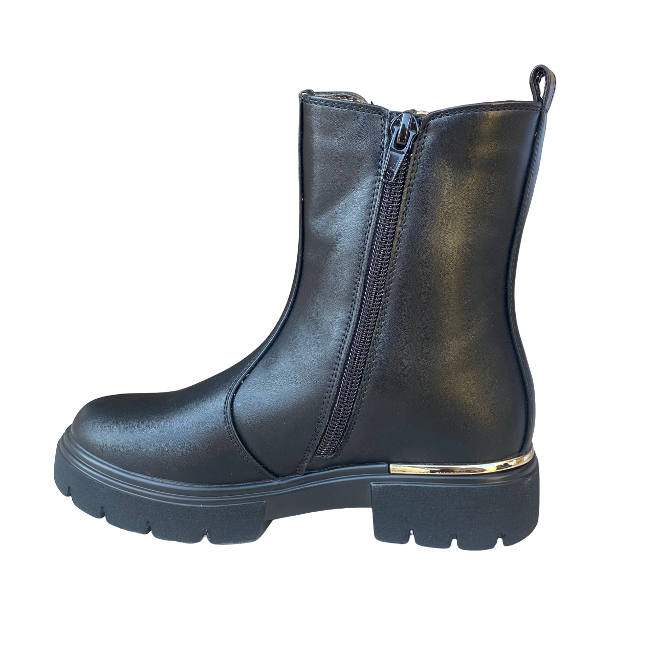 CafèNoir Chelsea girl's ankle boot with elastic and side zip C-2231 C1709 black