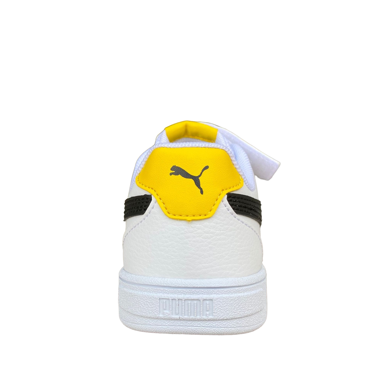 Puma sneakers bassa unisex junior con laccio elastico e velcro Caven AC+PS 389307 14 white-black-yellow