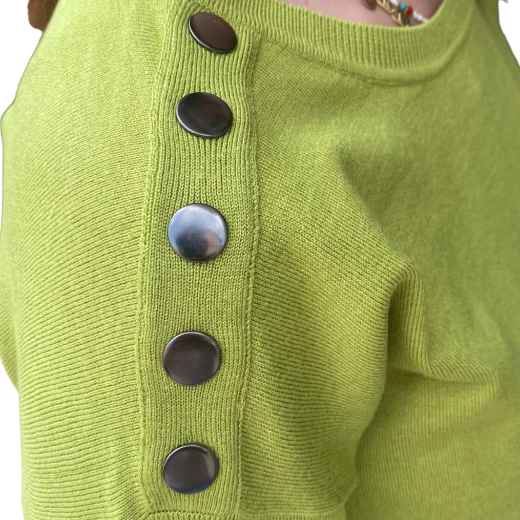 fransa maglione da donna con bottoni sulle spalle 20607204 160435 verde