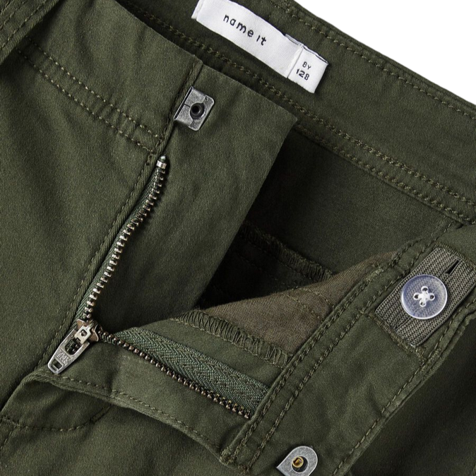 name it boy's trousers with large pockets and elasticated ankle 13151735 rosin