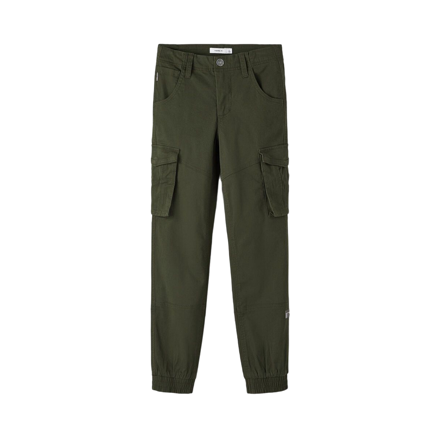 name it boy's trousers with large pockets and elasticated ankle 13151735 rosin