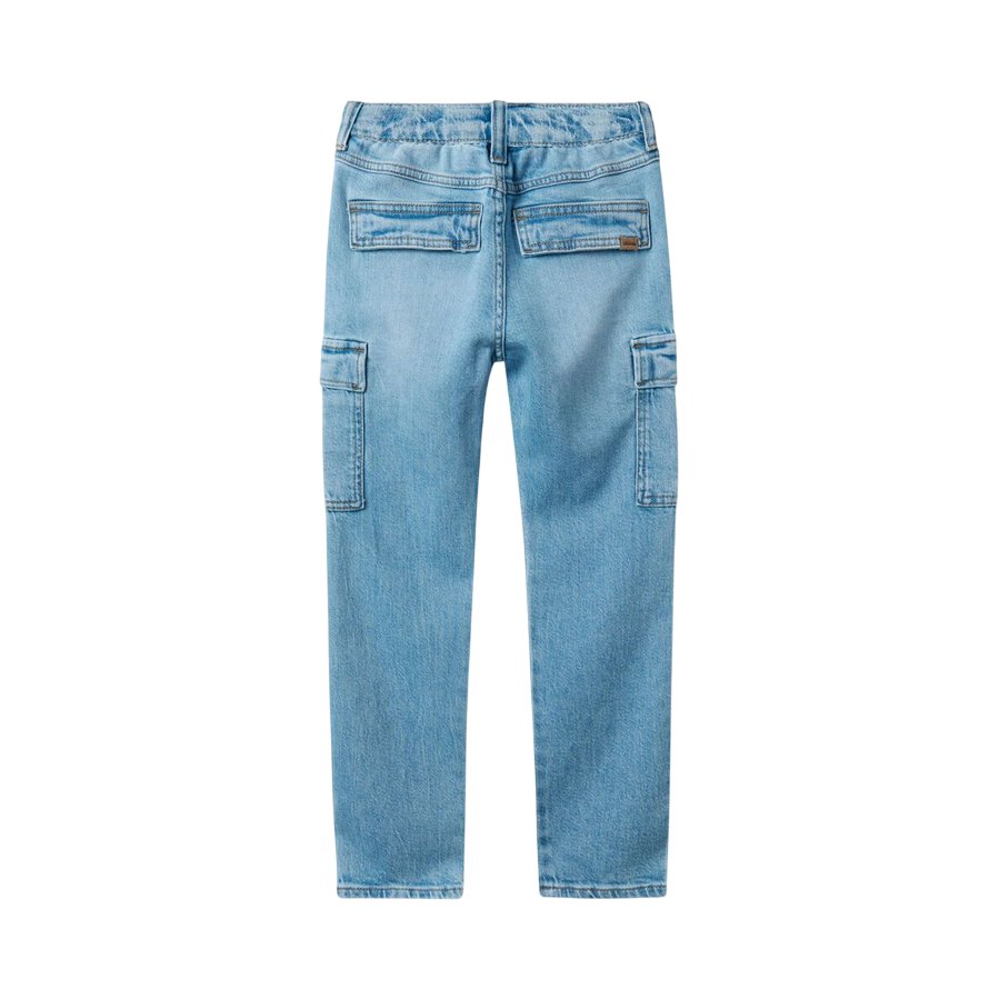 neme it pantalone cargo in jeans da junior Msilas 13237339 6650 blu chiaro