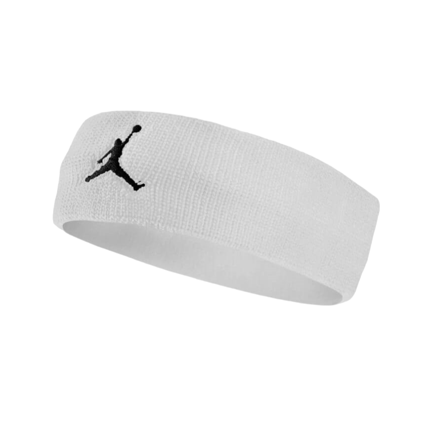 Jordan fascia tergisudore Dry-Fit Jumpman AC4093-101 bisanco-nero taglia unica
