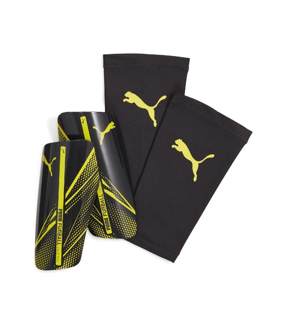 Puma parastinco da calcio Attacanto 030887-01 nero-giallo