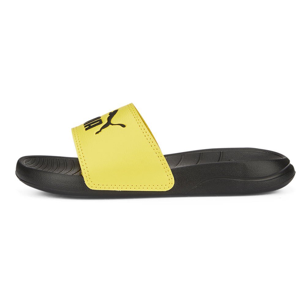 Puma boy's beach slipper Popcat 20 PS 372017-26 pelè yellow-black