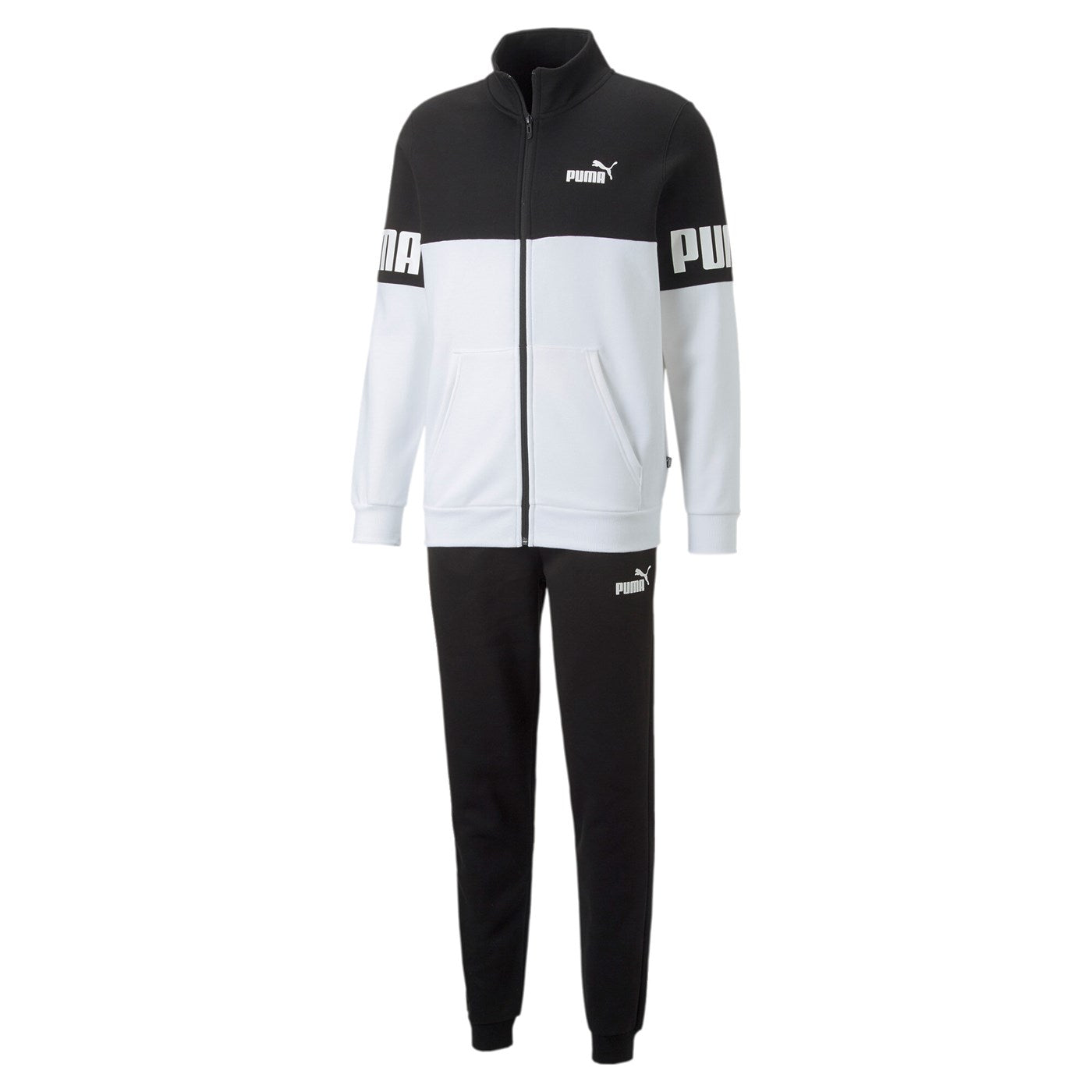 Puma tuta sportiva da uomo Power Colorblock 670038-01 nero-bianco