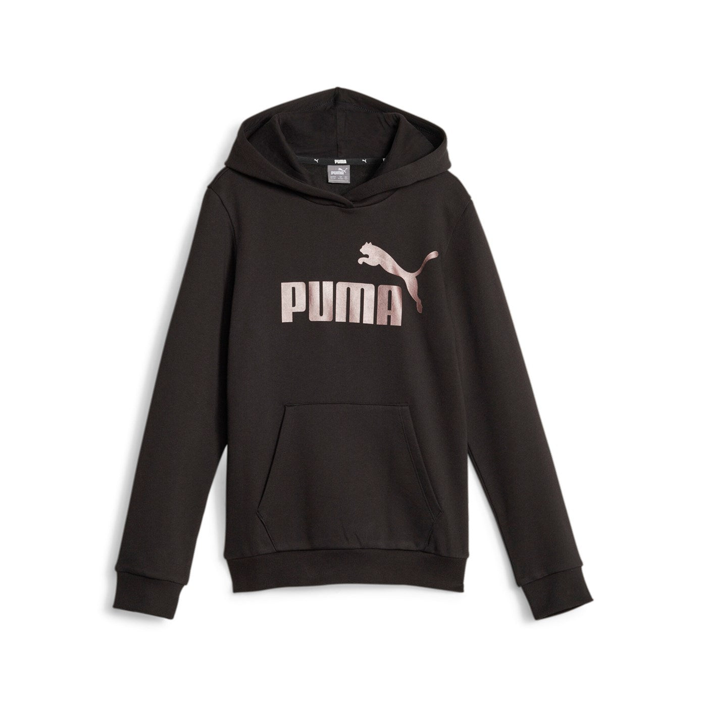 Puma felpa da ragazza con cappucio e logo grande 670310-56 nero-bronzoPuma felpa da ragazza con cappucio e logo grande 670310-56 nero-bronzo