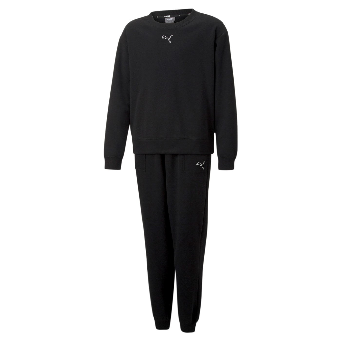 Puma Tuta Sportiva da ragazza Felpa girocollo e pantalone con elastico 670734 01 nero