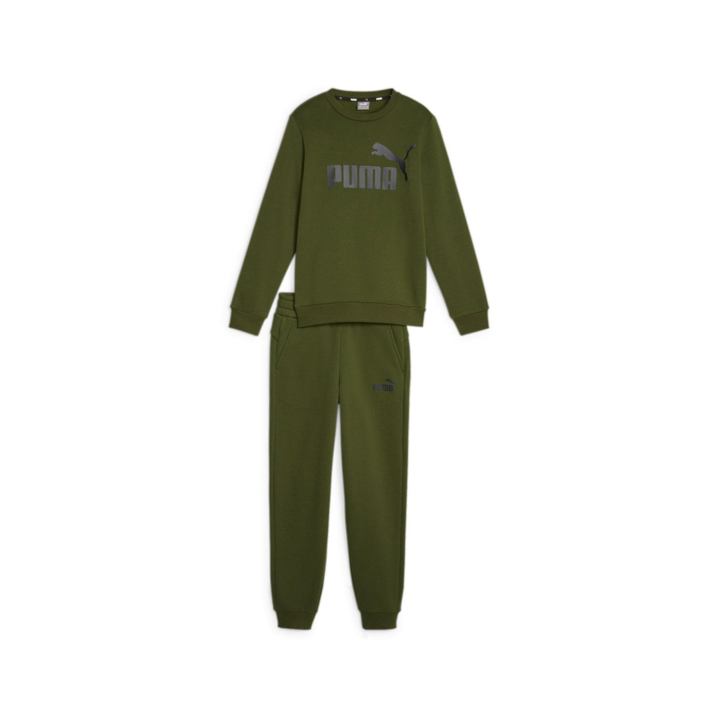 Puma tuta sportiva da ragazzo con felpa girocollo e pantalone con elastico Logo 670884-31 mirto