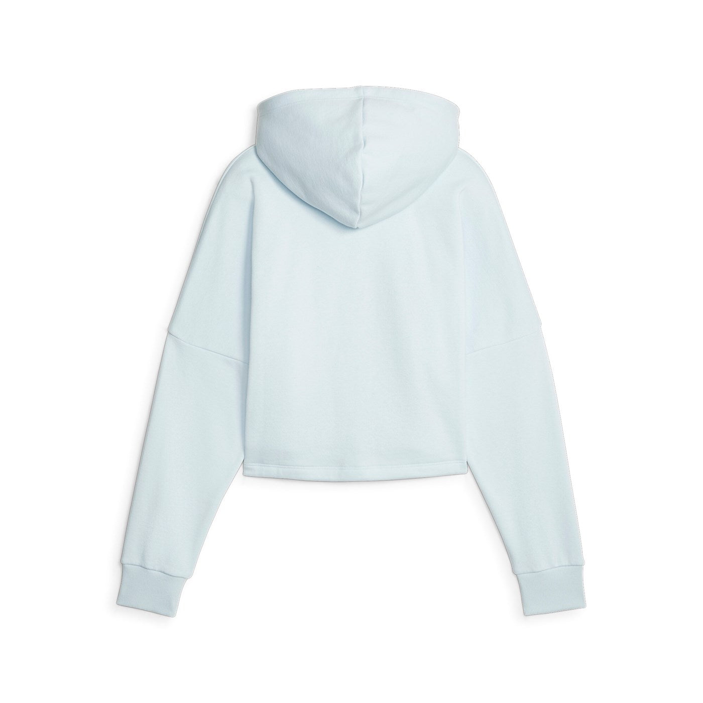 Puma Felpa corta con cappuccio da ragazza con stampa logo 671134 69 celeste