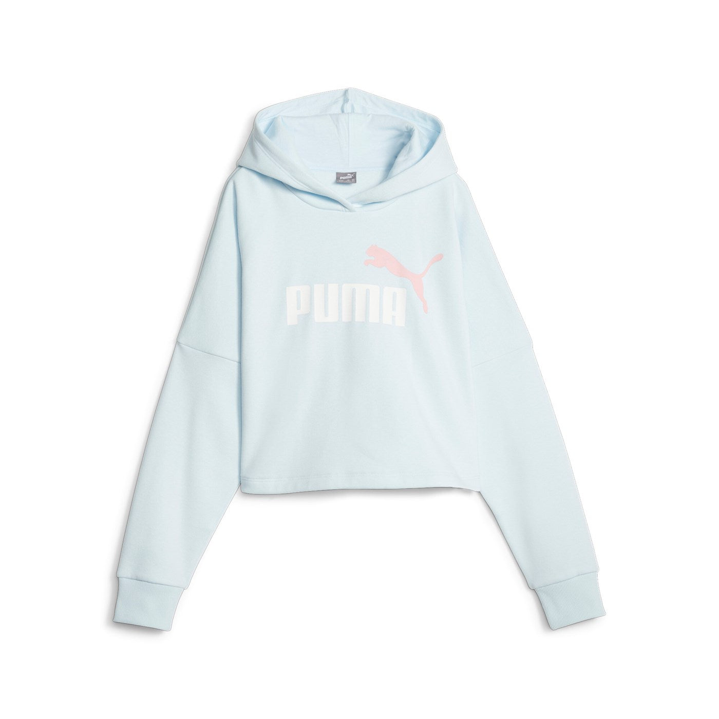 Puma Felpa corta con cappuccio da ragazza 671134 69 celeste