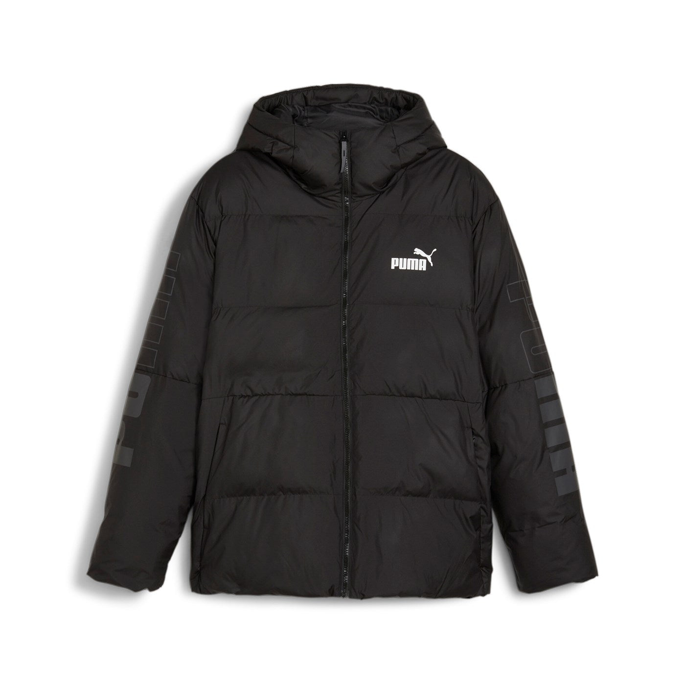Puma Giacca a piumino sintetico da uomo con cappuccio Power 675389-01 nero