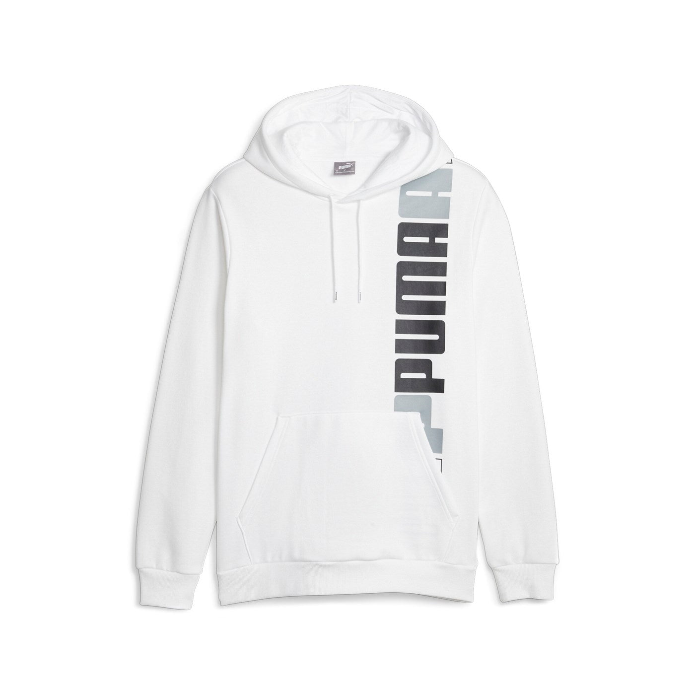 Puma Felpa con cappuccio da uomo e stampa logo grande 675919-02 bianco