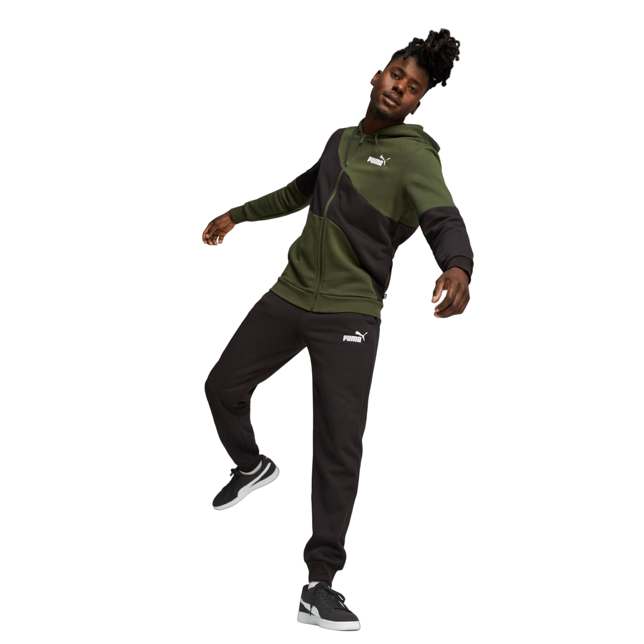 Puma tuta sportiva con cappuccio da uomo Power Cat 675972-31 mirto