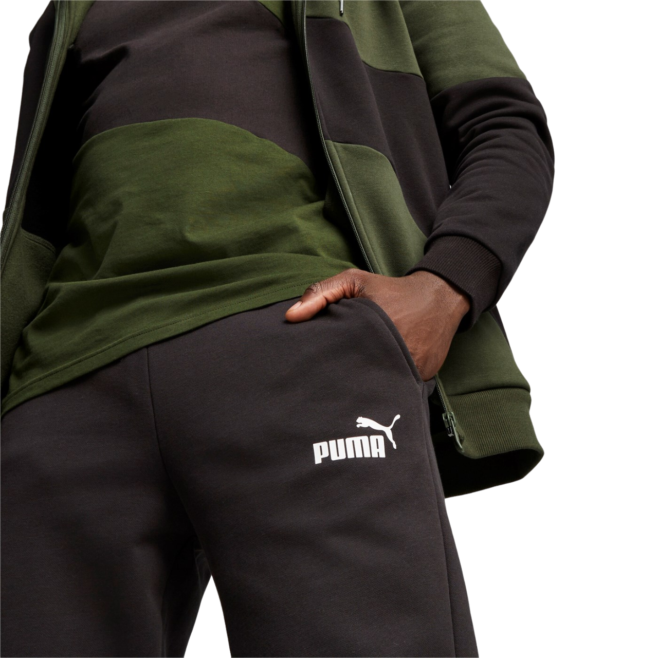 Puma tuta sportiva con cappuccio da uomo Power Cat 675972-31 mirto