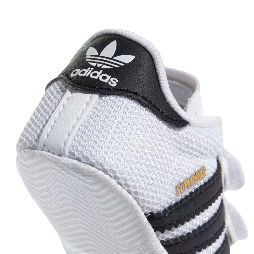 Adidas Original scarpetta da culla Superstar Crib S79916 bianco nero