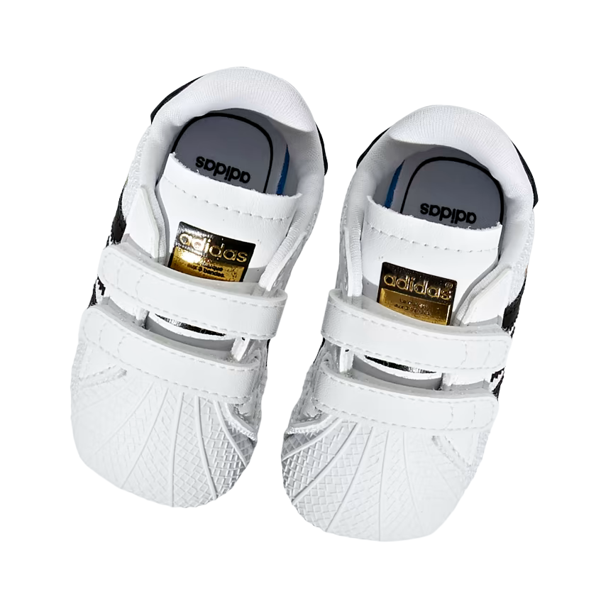 Adidas Original scarpetta da culla Superstar Crib S79916 bianco nero