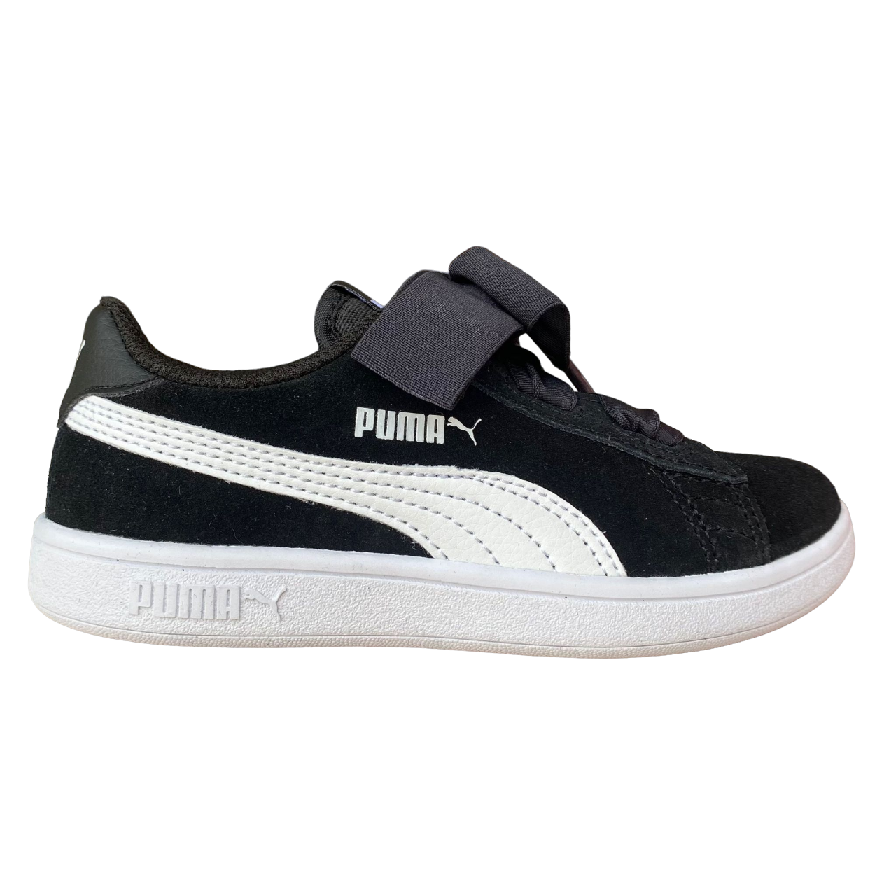 Puma girls' sneakers Smash V2 Ribbon AC PS 366004 01 black-white