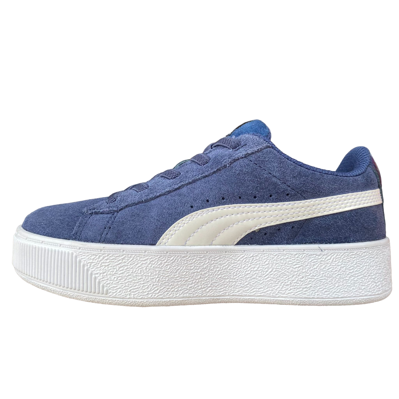 Puma girls' sneakers with elastic lace Vikky Platform AC PS 366486 03 sargasso sea-white