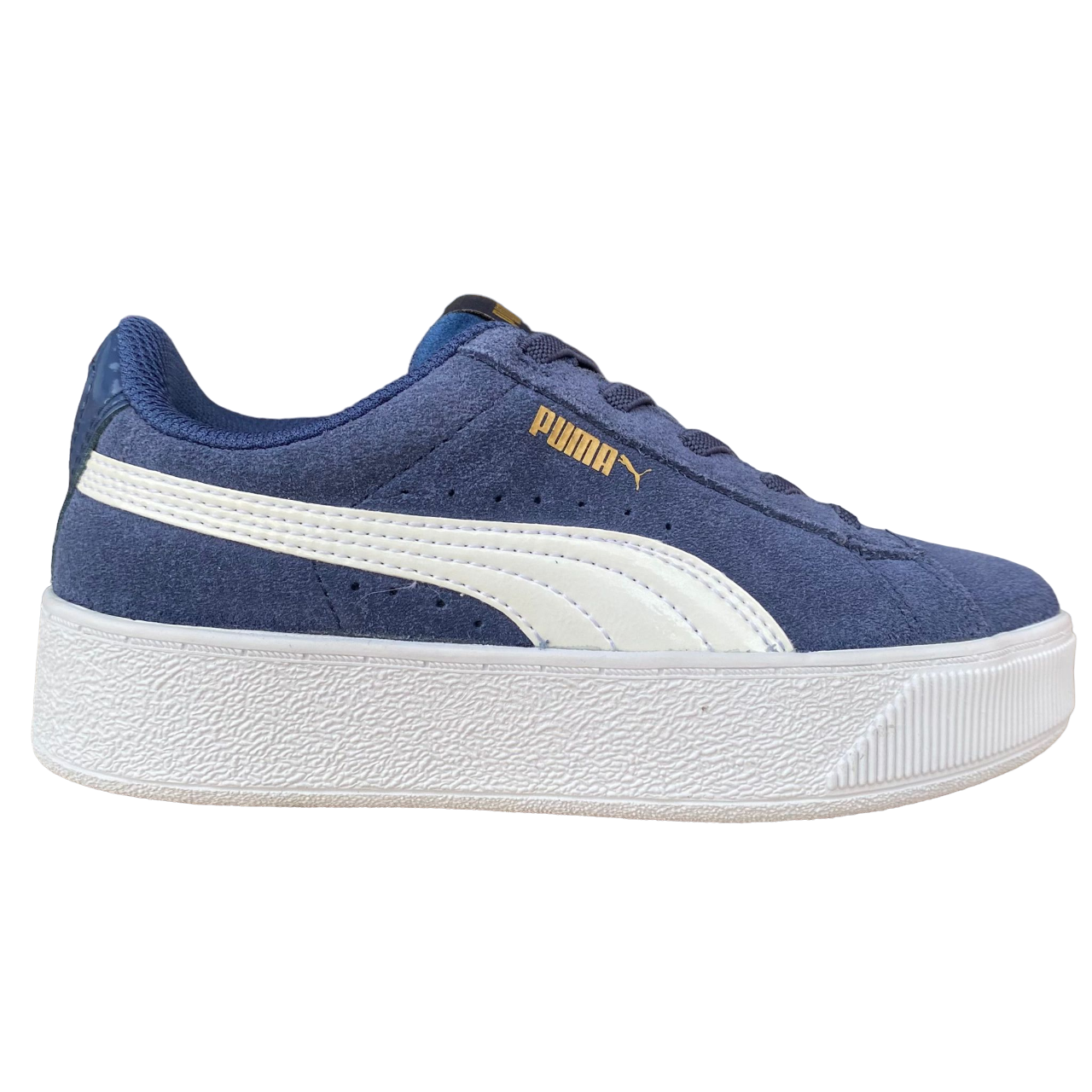 Puma girls' sneakers with elastic lace Vikky Platform AC PS 366486 03 sargasso sea-white