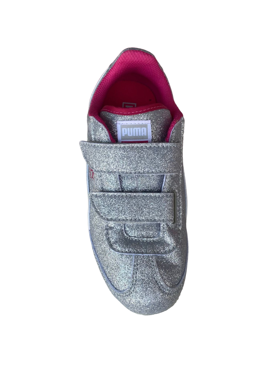 Puma girls' sneakers with velcro Whirlwind Glitz V PS 363973 12 silver