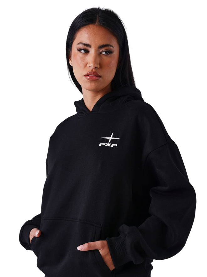 PXP felpa con cappuccio da donna nero F252047 BKCC - comfort e stile sportivo