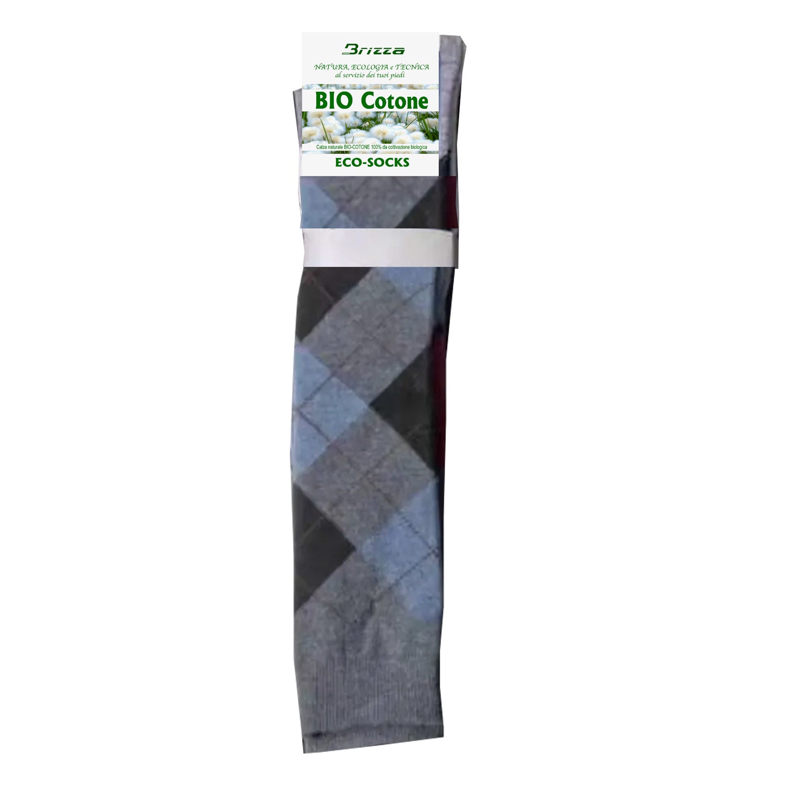Brizza Men's long socks in organic cotton 0538 gray one size 40-46