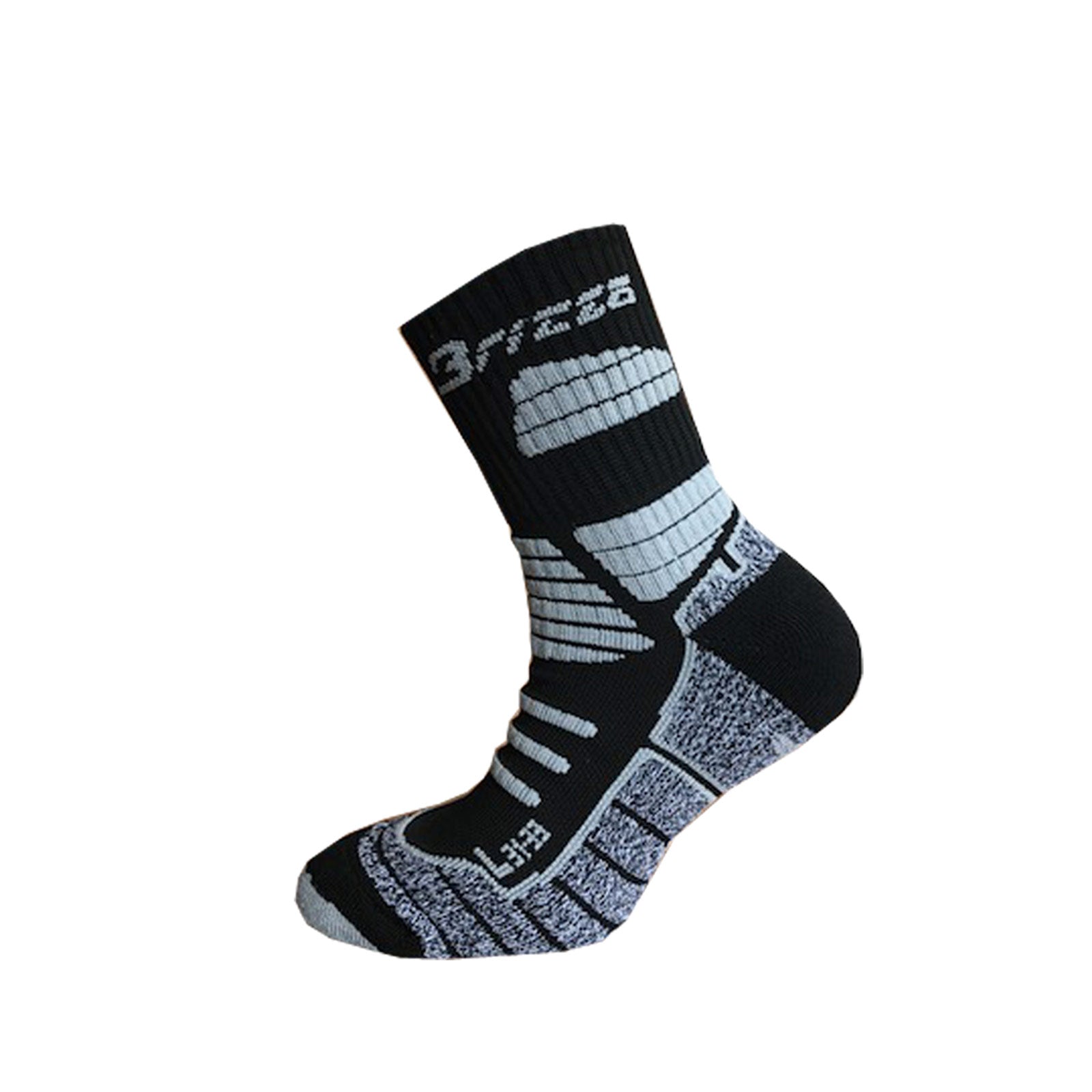 Brizza junior trekking compression sock 0566 black-grey