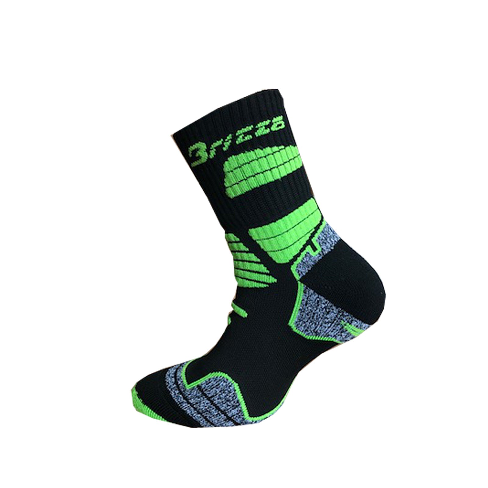 Brizza senior trekking compression sock 0566 black-green