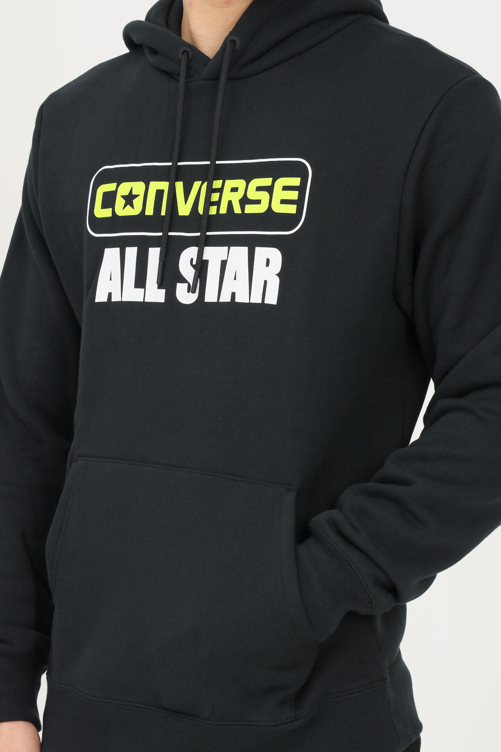 Converse felpa con cappuccio da uomo Sweatshirt All Star 10023305-001 nero