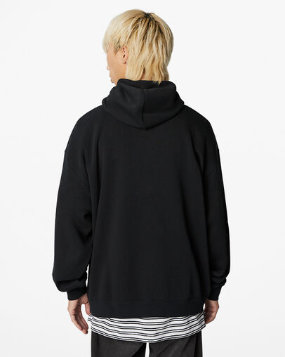 Converse felpa con cappuccio da adulti Go-To Star Chevron Loose Fit 10024915-A01 001 nero
