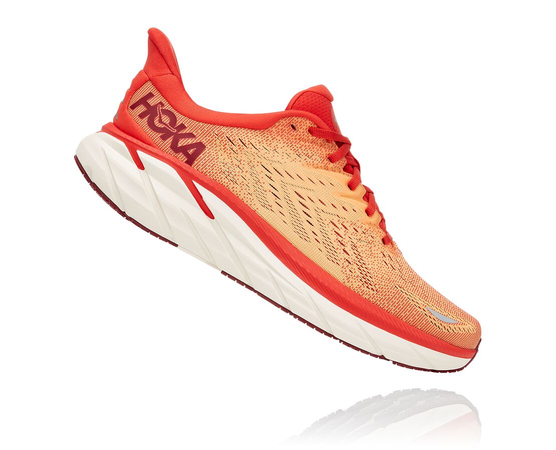 Hoka One One men's running shoe Clifton 8 1119393/FBOR red orange