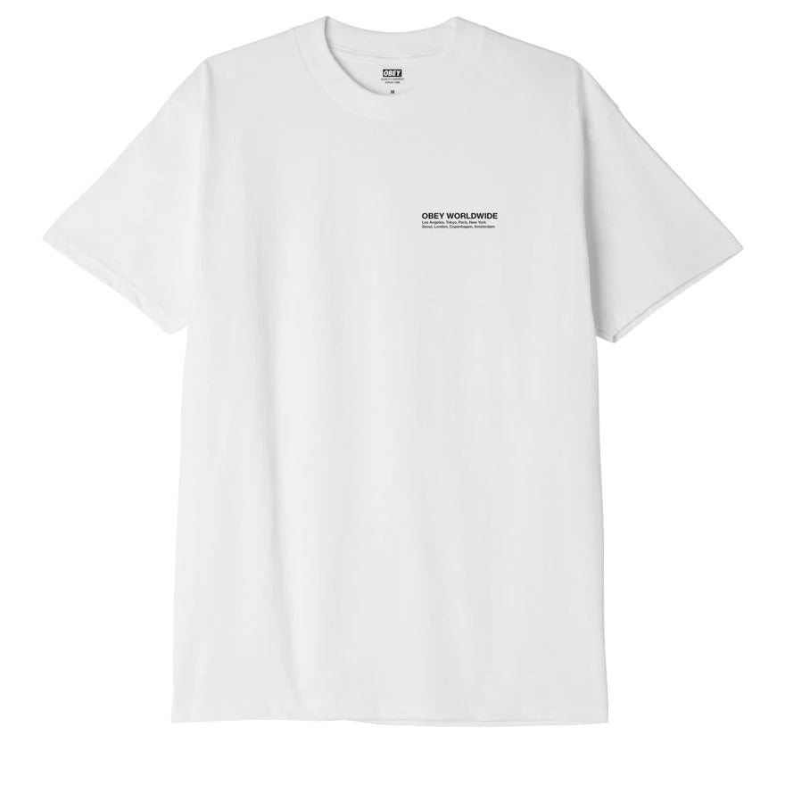 Obey maglietta manica corta Half Face Icon 165263357 bianco
