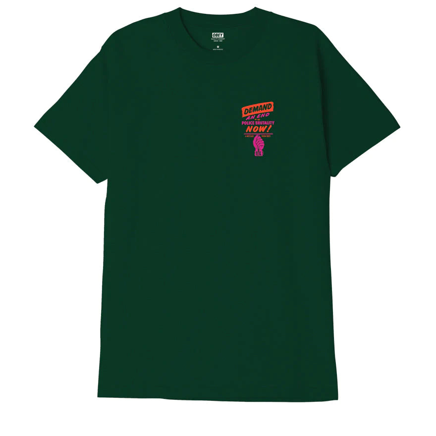 Obey End Police Brutality short sleeve T-Shirt 165263408 forest