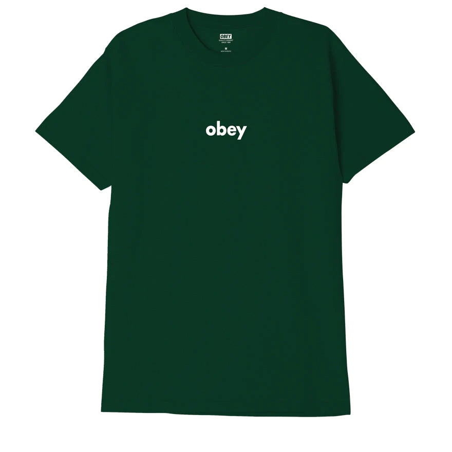 Obey men's short sleeve t-shirt Lower Case II Classic 165263411 forest green